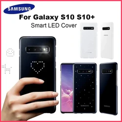 Original SAMSUNG Smart LED Cover For Samsung Galaxy S10Plus S10 S10 Plus SM-G9730 SM-G9750 G9750 Emotional Led Lighting Effect