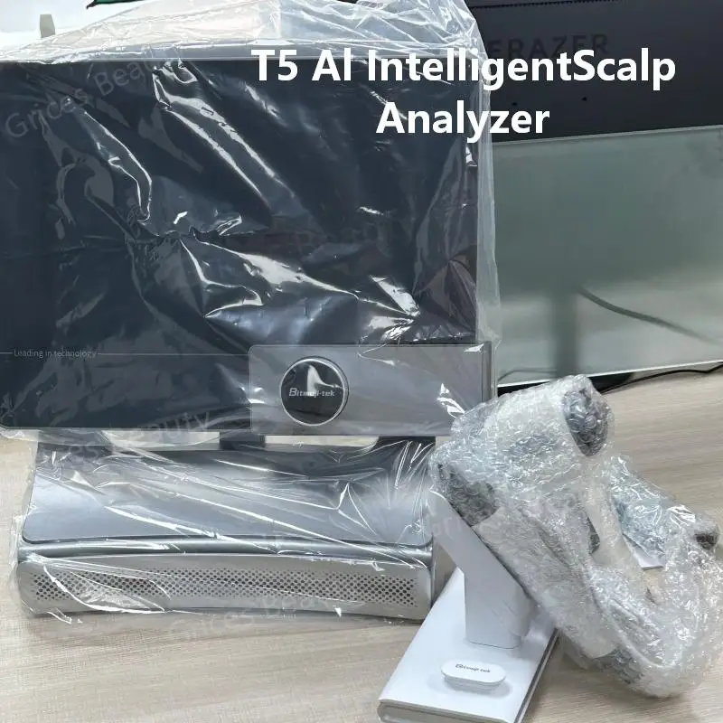 

Интеллектуальный анализатор кожи головы T5 Al с 2 рукоятками для тестирования волосяных фолликулов, сканирования волос и выявления проблем кожи головы, оборудование для салонов красоты, обновленная версия
