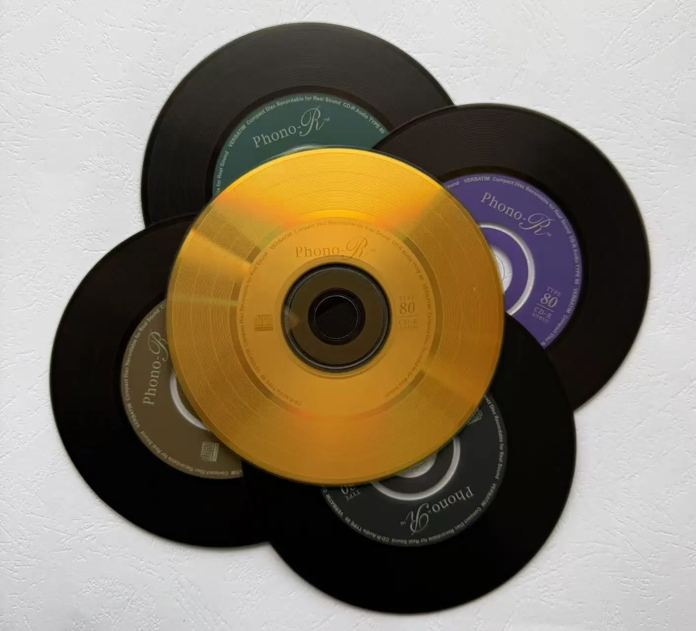 Wholesale Boxed 5 Color Pcs Brand 80 Minutes Professional Music Audio-CD Blank Discs