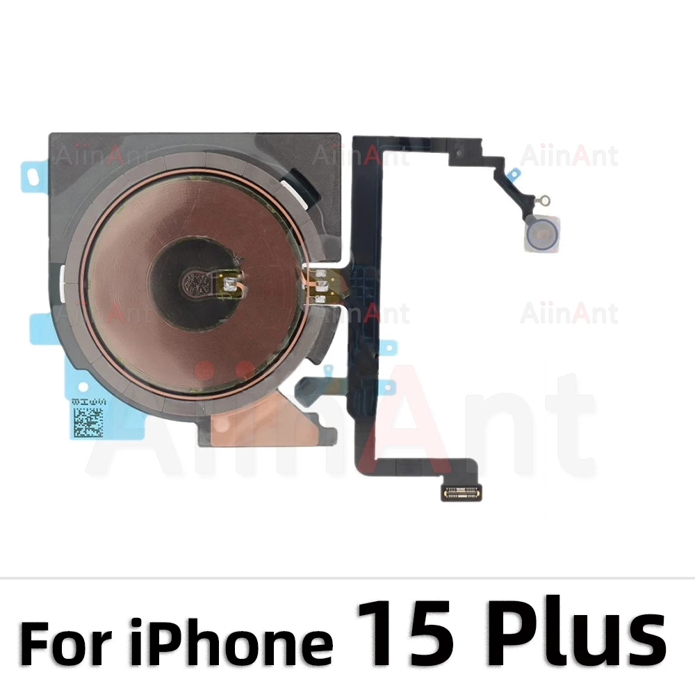 100% Test AiinAnt Power Volume Flash Light NFC Wireless Charging Flex Cable For iPhone 12 13 14 15 Pro Max Mini Plus Sapre Parts
