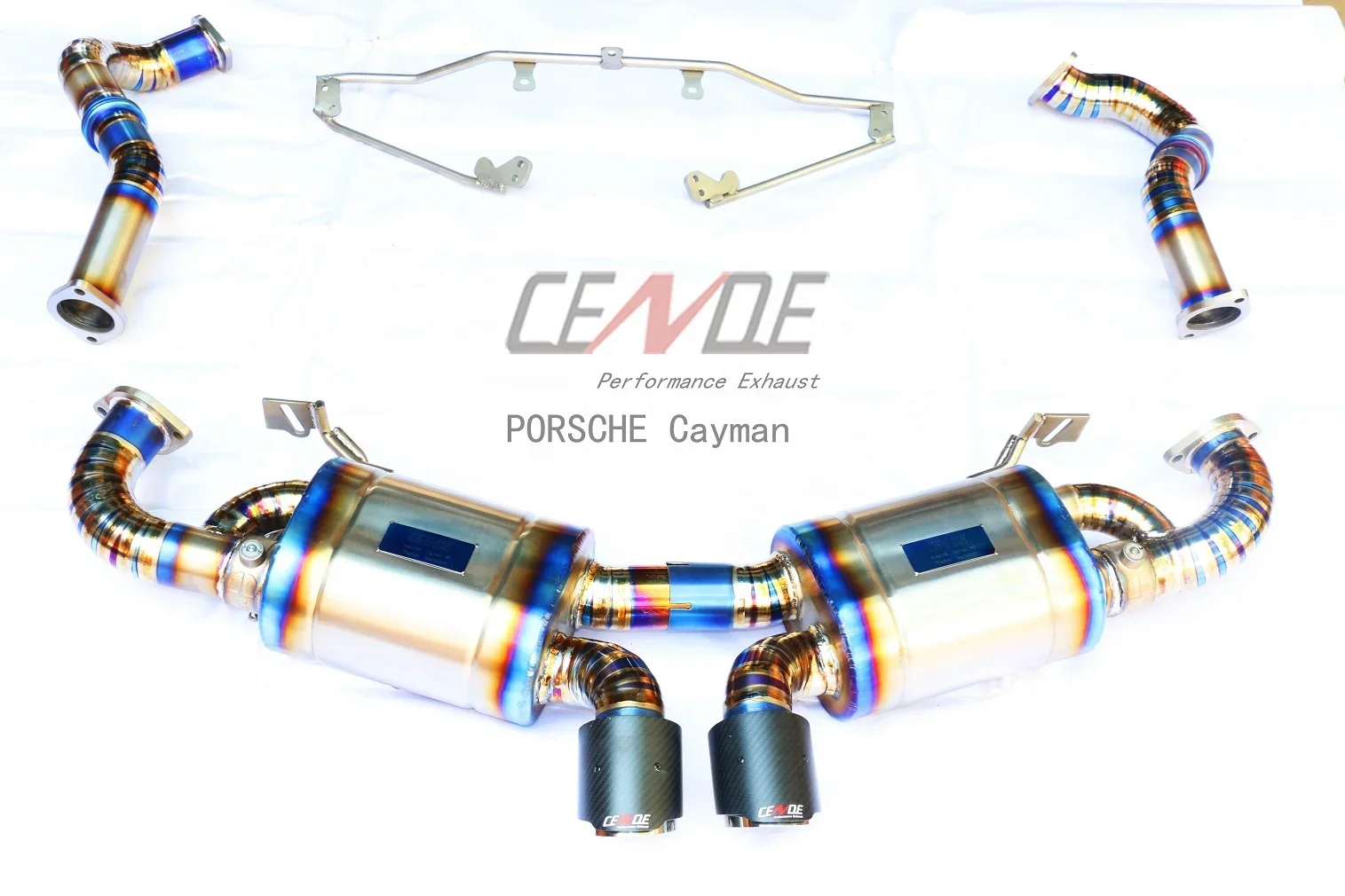 High CENDE Performance Titanium Valve-Control Exhaust Pipe System for Porsche car Cayman 981