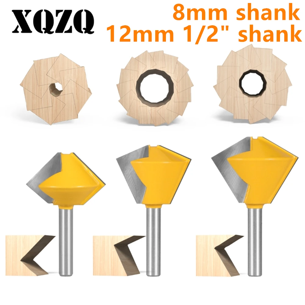 8mm 12mm 12.7mm Multi-Sided Bit Router Bit Wood Cutter Carbide Cutters Woodworking Milling Cutter for Wood Bit Face Mill Tools