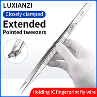 LUXIANZI Precision Stainless Tweezers DIY Hand Tools for Electronics Phone Repair Forceps ESD Anti-static Industrial Tweezers