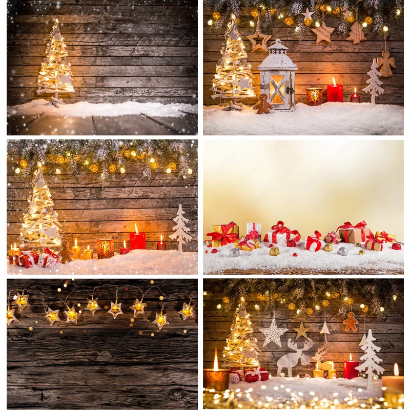 

SHUOZHIKE Christmas Wooden Planks Theme Photography Background Snowman Portrait Backdrops For Photo Studio Props 211221 MMSD-02