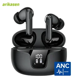 ANC Earphones Bluetooth 5.3 Hybrid -43dB Noise Cancellation Wireless Headphones 36 Hrs Battery Active Noise cancelling Earbuds