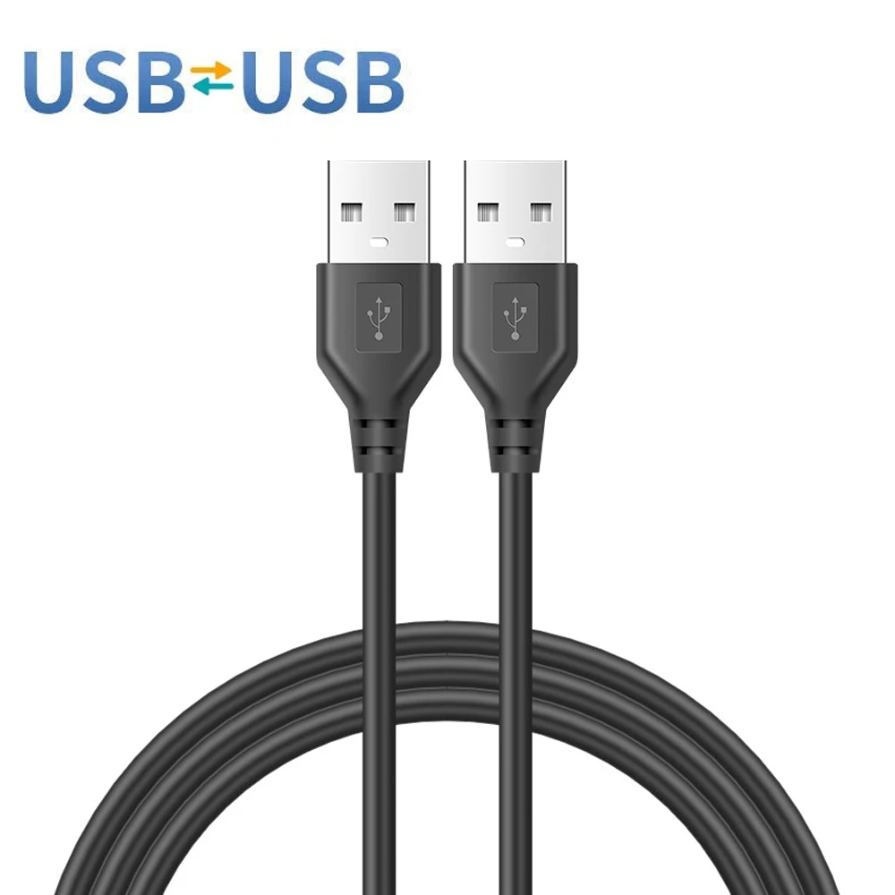 USB 2.0 Extension Cable USB to USB A Male to Male Data Sync Black Charger Extension Cable Cord USB Cable for PC Laptops Keyboard