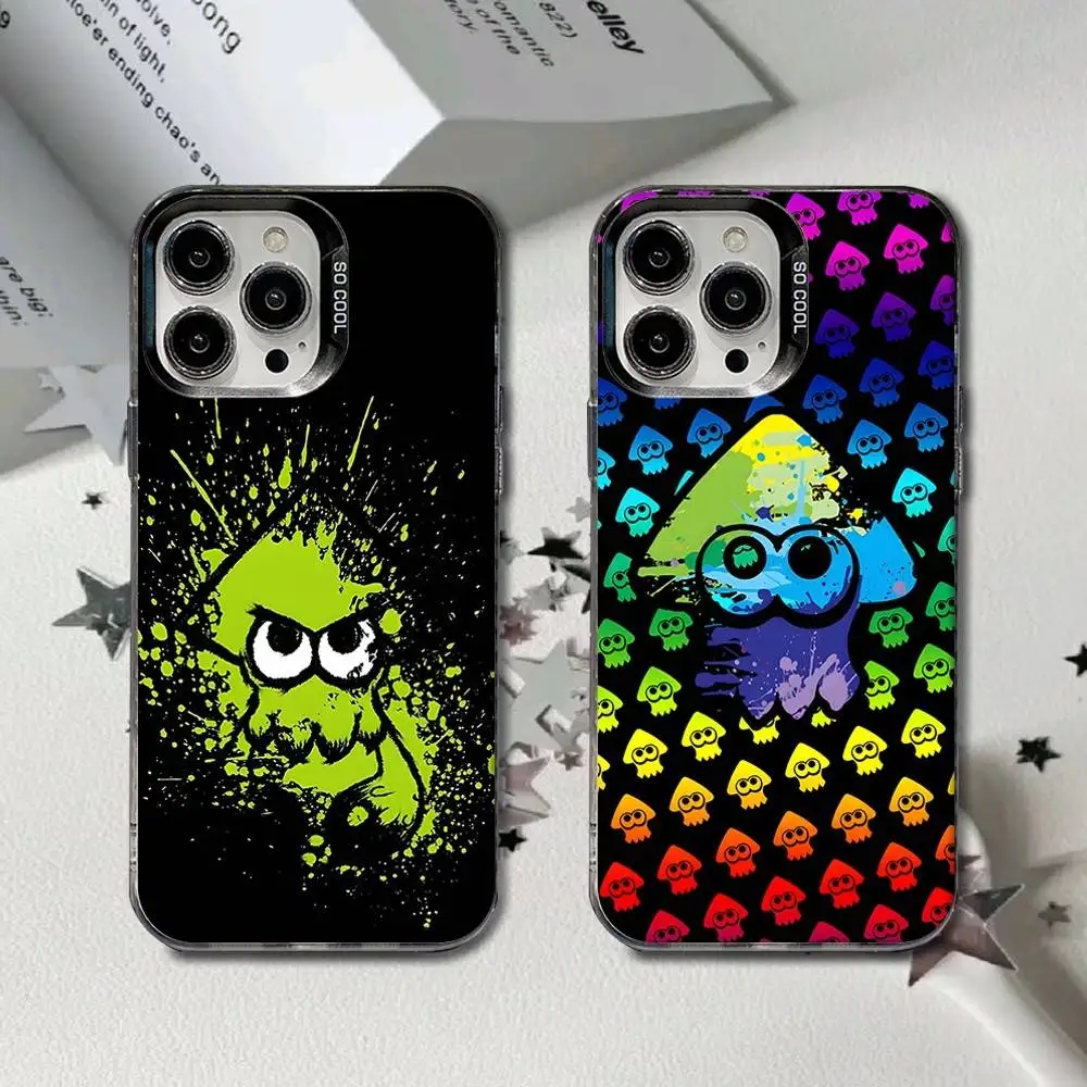 

Game S-Splatoon 2 3 Phone Case For iPhone 16,15,14,13,12,11,8,7,Pro,Max,Plus,Mini,XS,SE Black Matte Hard