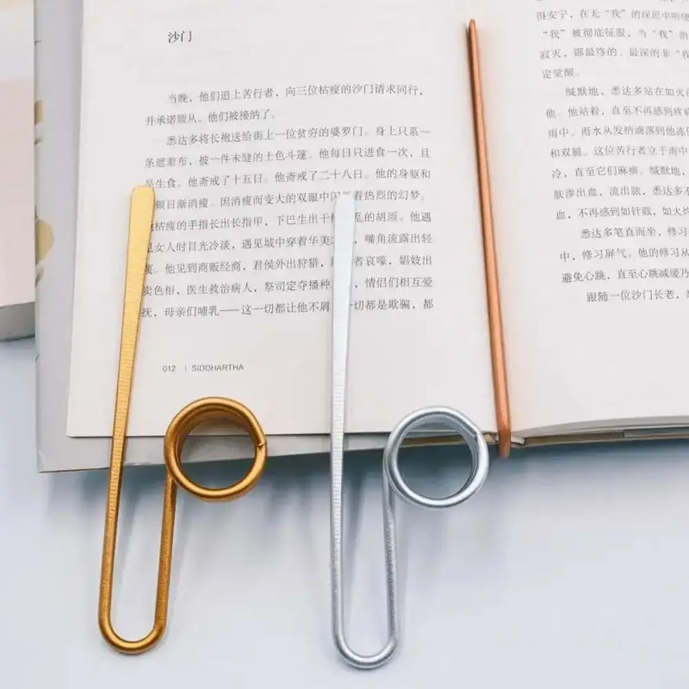 Durable Creative Metal Book Holder Portable Exquisite Thumb Book Page Holder Simple Multi-function Ring Bookmark Gift