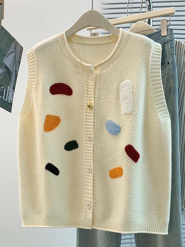 Authentic Korean Design Fall New Style Layered Open Cardigan Vest Outerwear Top Versatile City Commute Regular Fit