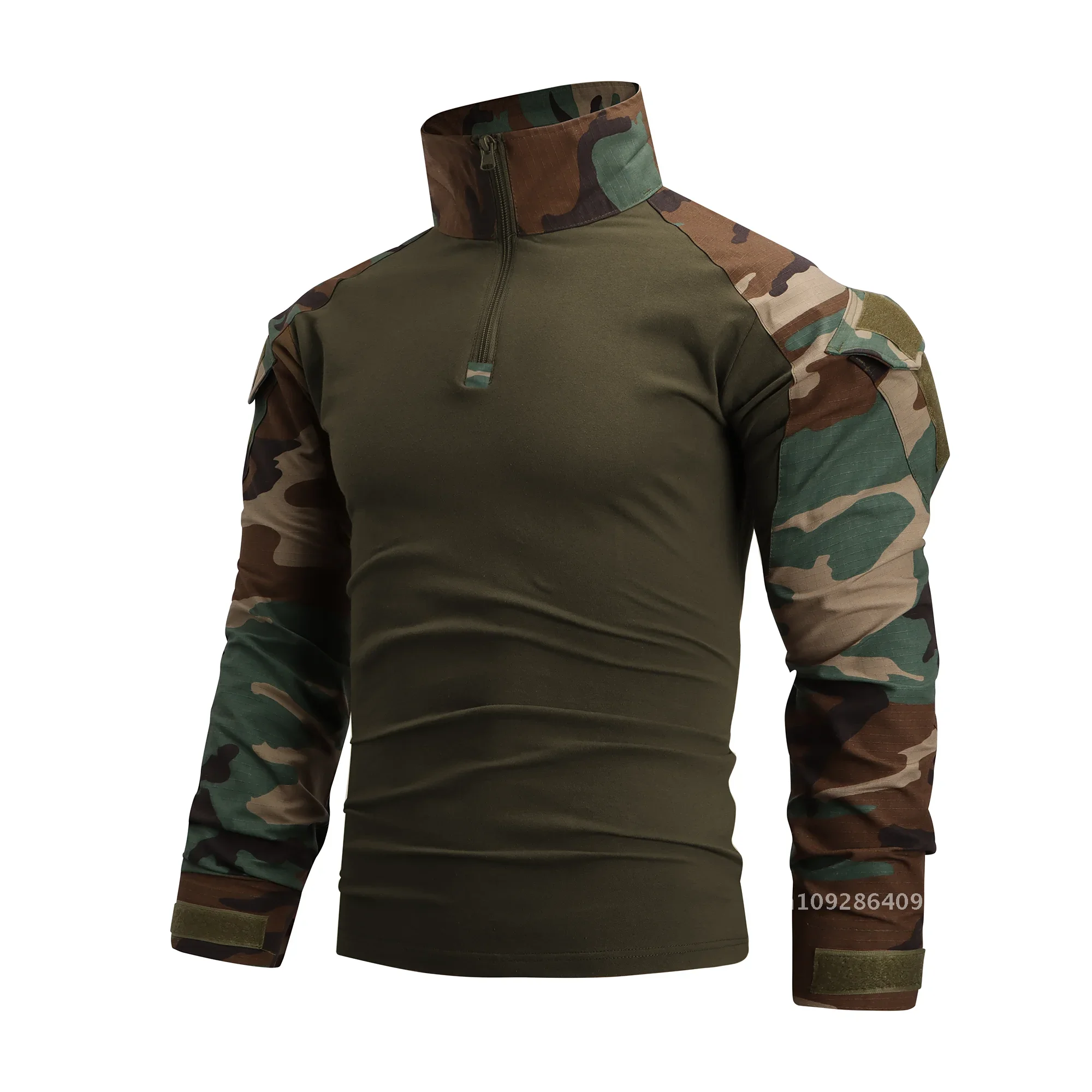 Uomo Outdoor Camouflage Trekking T-shirt Combattimento Softair Militare Campeggio Caccia Abbigliamento tattico Camicia Multicam Sport Arrampicata