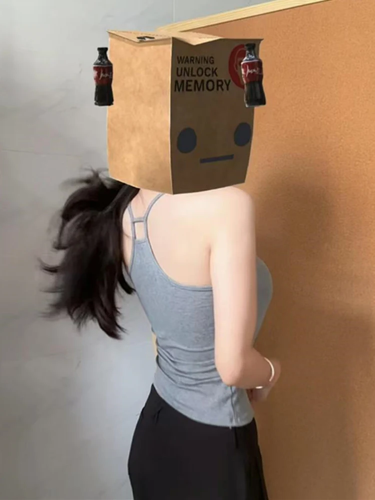 ay Hollow out Bal Tank Top Women's Sports Fitn Inner Wear Base irt Design Sense U-Neline Svel Vest