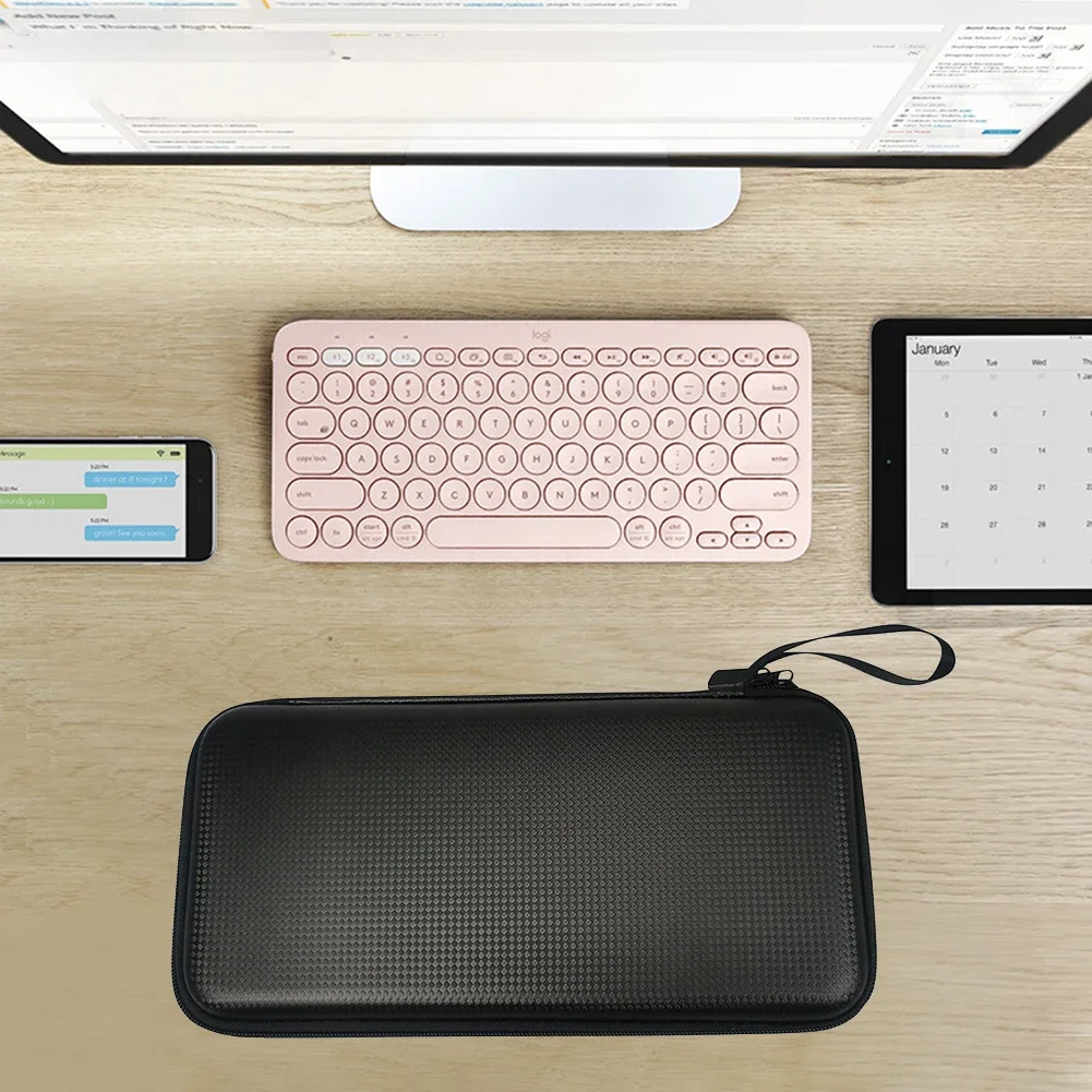 

Waterproof Keyboard Bag with Hand Rope Hard EVA Keyboard Storage Bag Dust Proof Keyboard Protection Bag for Apple Magic Keyboard