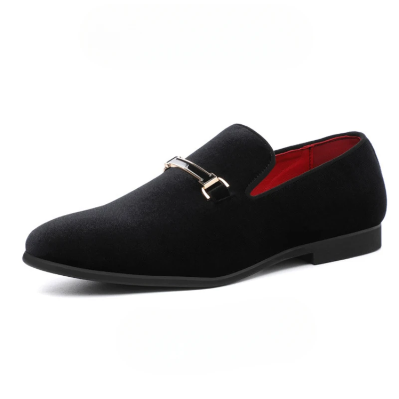 

Luxury Designer Men Loafers Pointed Black Blue Red Moccasin Shoes Men Casual Formal Dress Footwear