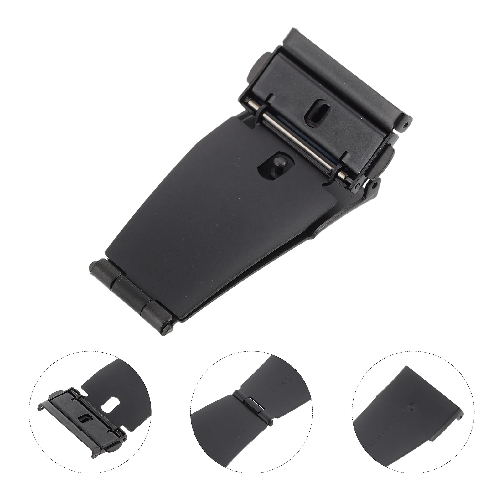 

Stainless Steel Band Butterfly Folding Clasp Universal Replacement Solid Metal Buckle Double Push Button Design For Men Women