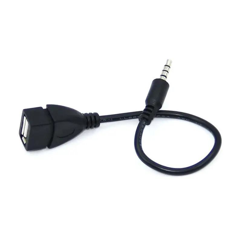 Samochodowy odtwarzacz MP3 konwerter 3.5 Mm męski AUX gniazdo Audio wtyczka do USB 2.0 przewód konwerter kabla żeńskiego Adapte