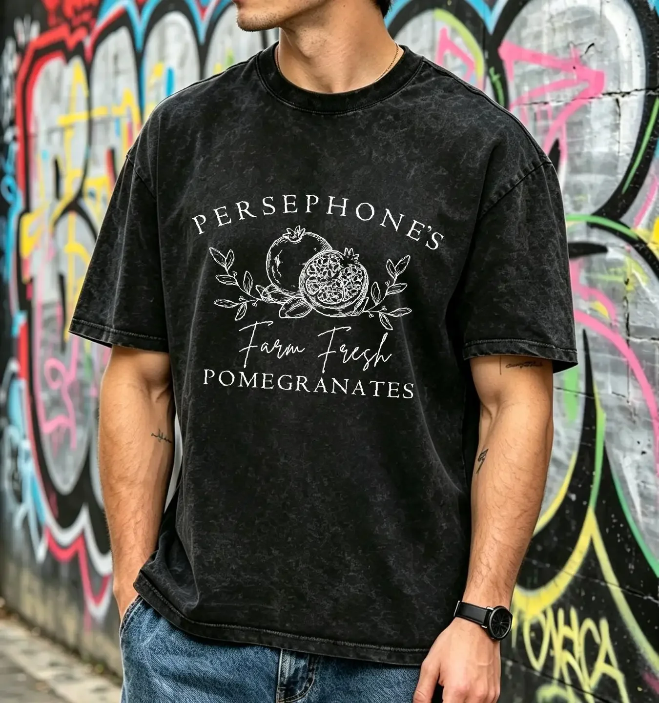 washed T Shirt Persephone's Garden Greek Mythology Persephone and Hades Bookish for her Birthday reader book lover tbr vintage