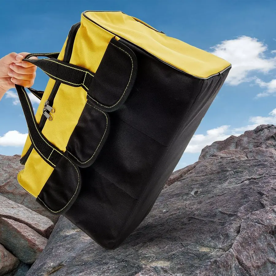 3 عبوات من حقيبة الأدوات للرجال مقاومة للماء، صناديق أدوات شديدة التحمل مقاس 16 بوصة، حقيبة تخزين واسعة الفم ومفتوحة للفم لمختلف Instr