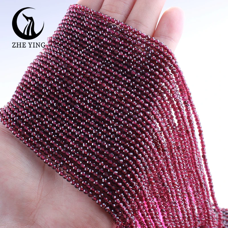 2/3/4 mm natürliche facettierte Granatperlen, kleine kleine lose Edelsteinperlen für Schmuckherstellung, DIY-Zubehör