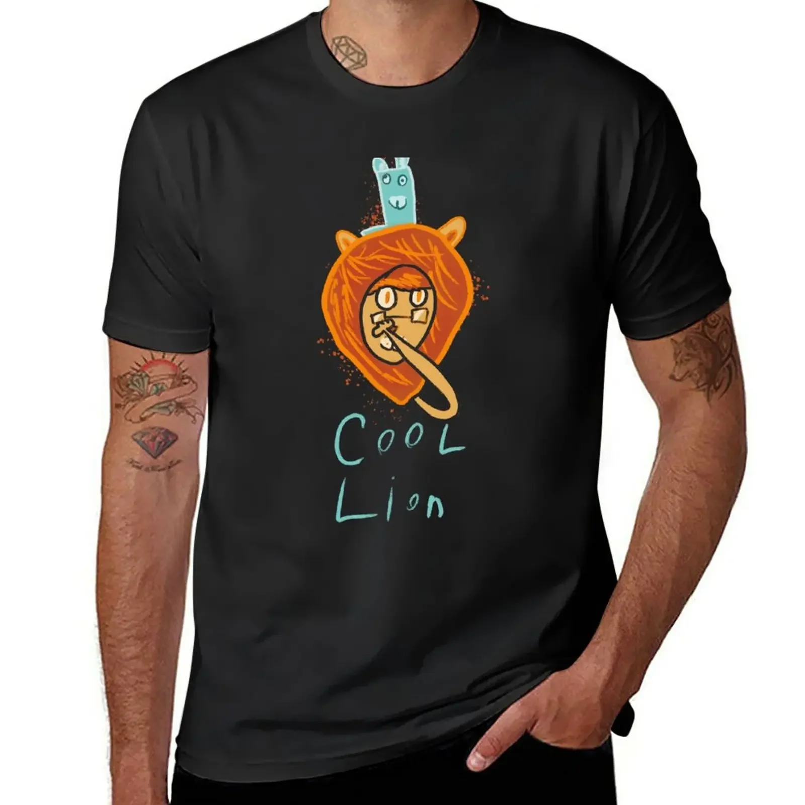 

Cool Lion T-Shirt customs animal prinfor boys t shirt men