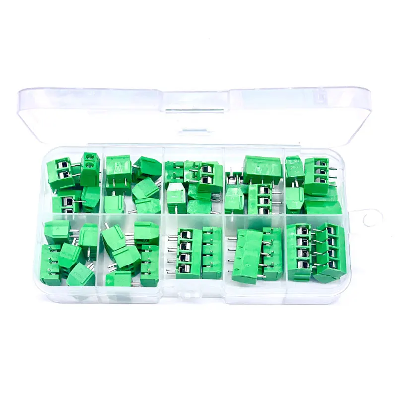 50 Pcs/BOX Pitch 5.0mm Straight Pin 2P 3P Screw PCB Terminal Block Connector 10A 300V 24-18AWG image 3