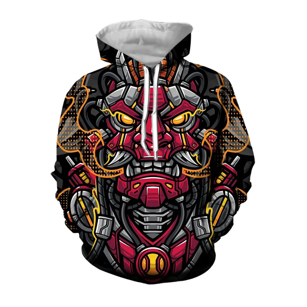 Jumeast 3D Halloween Demonic Hoodie Men Clothing Fashion Streetwear Mens Loose Comfortable Hoodies Oversize Casual Clothes Coats