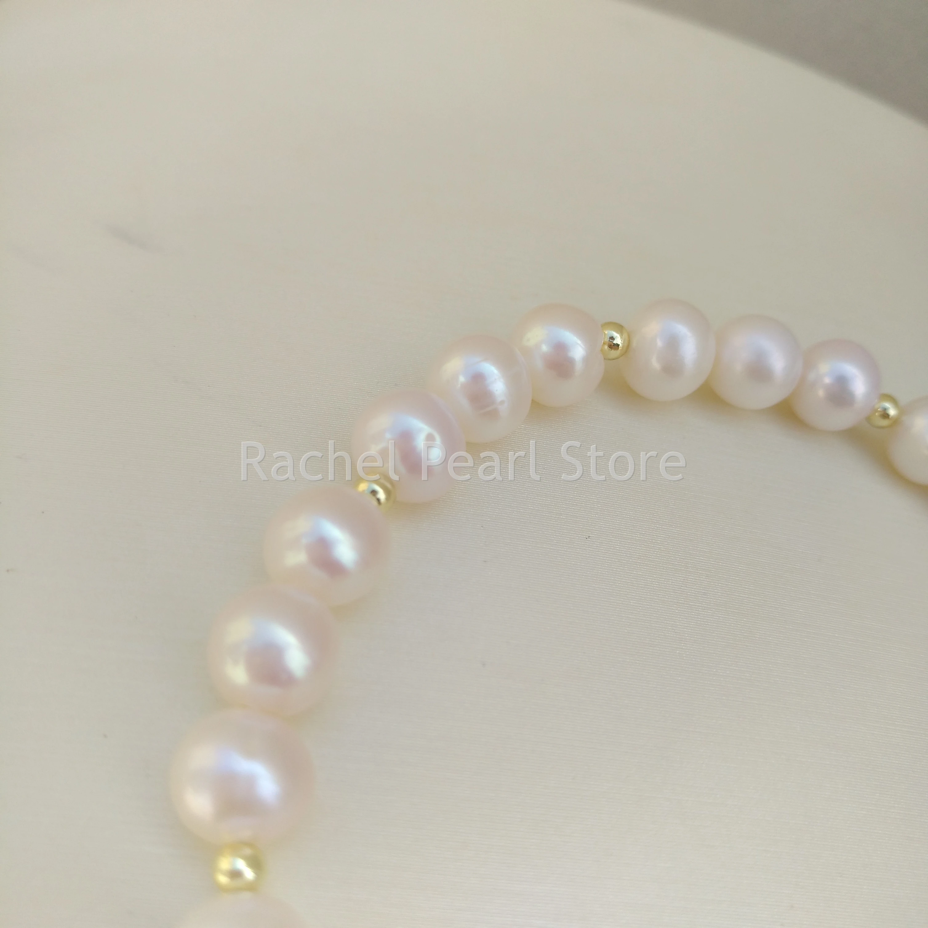 Bracelet For Women Female 6-7mm Natural Real Akoya Seawater Bead Pearl 16cm 17cm 18cm  Nice Look