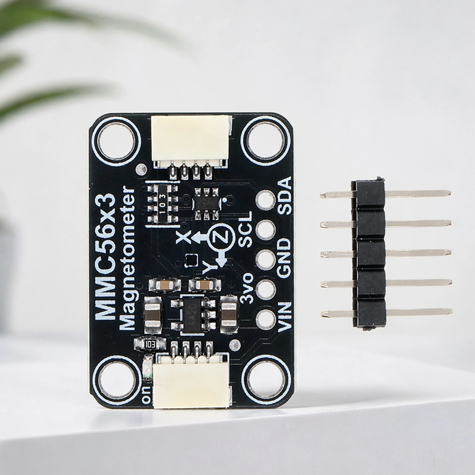 20-Bit MMC5603 Triple-Axis Magnetometer STEMMA QT Qwiic I2C Module ±30 Gauss ±0.4° Precision Sensor Board