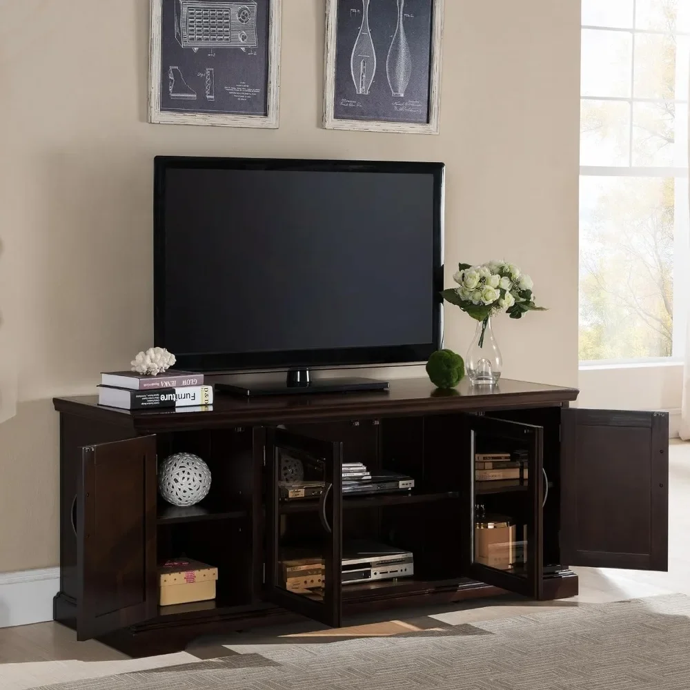 

Riley Holliday Flat Wall TV Stand, 20 L x 60 W x 25 H, Chocolate Cherry