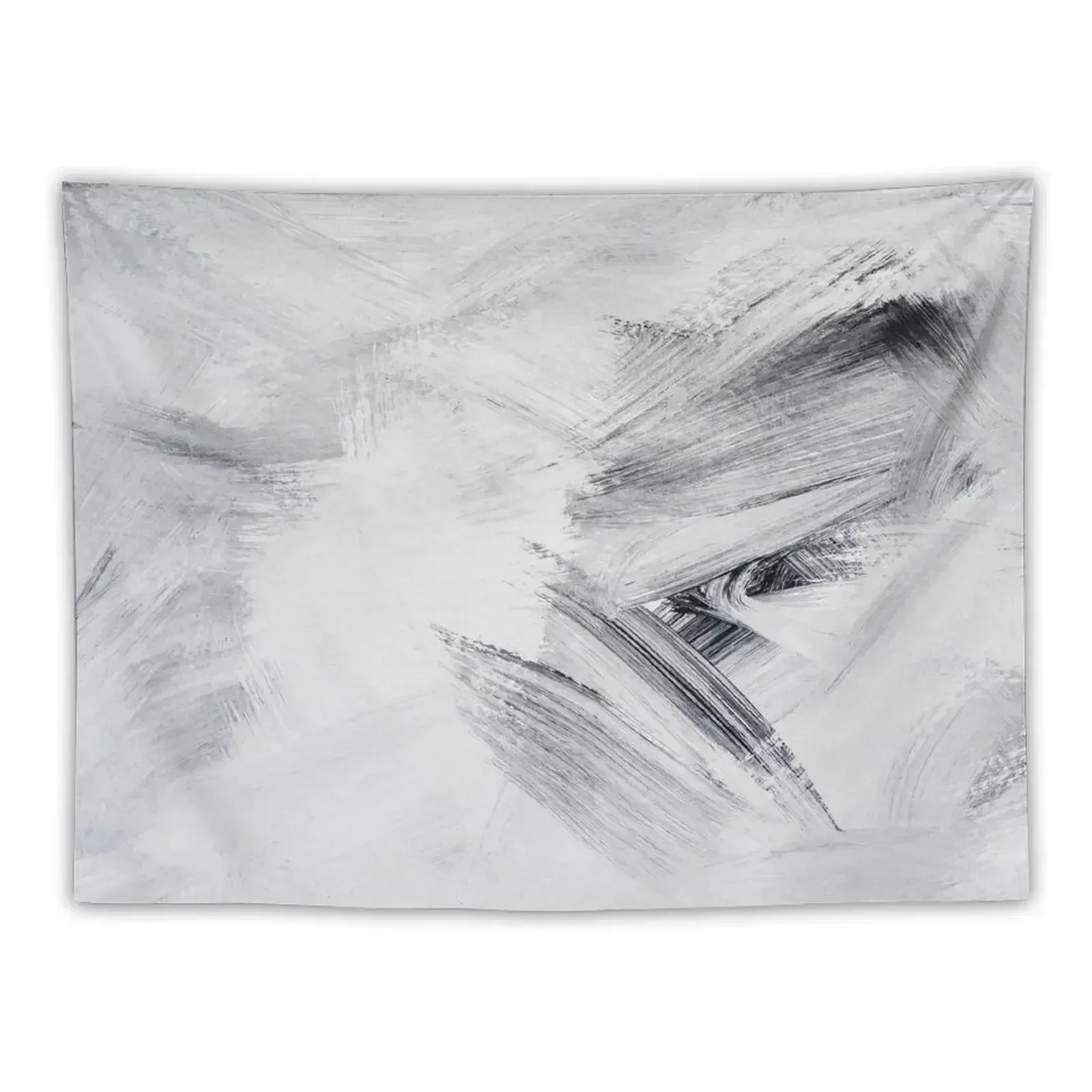 

Black, White and Grey Abstract Paint Design Tapestry Kawaii Room Decor Tapestry