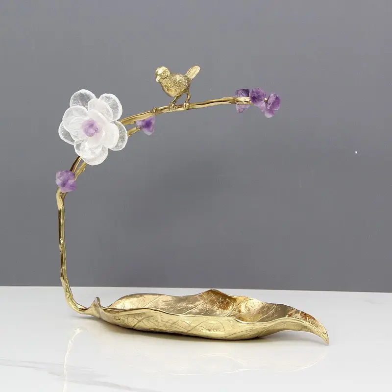 

Fruit plate high-end sense light luxury living room cream dried fruit plate, candy plate fashionable and high-value fruit plate