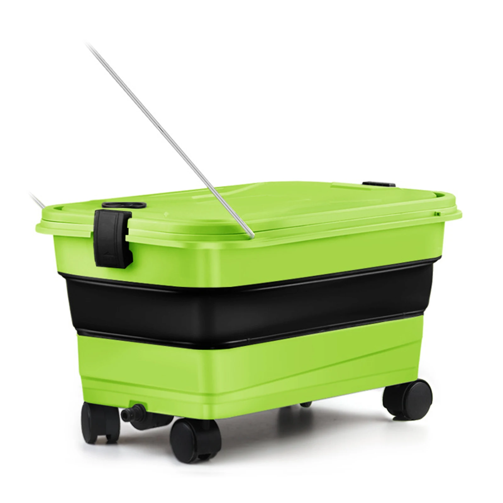 

22L Household Mobile Folding Bucket Large Capacity Rectangular Water Bucket with Wheels Multi-Functional for Cleaning