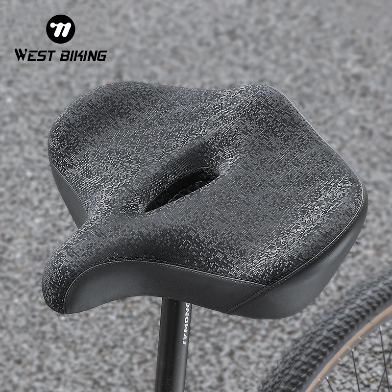 

WEST BIKING Widen Bicycle Saddle Sofa-Like Thicken Soft Cushion Cycling Seat Universal MTB Electric Bicycle Spinning Bike Seat