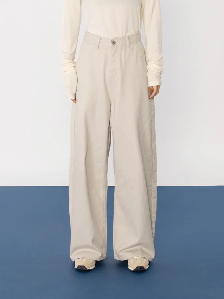 

Новые женские брюки Queenop осень-зима с высокой талией, прямые, с узлом, повседневные, однотонные, из хлопка, комфортные