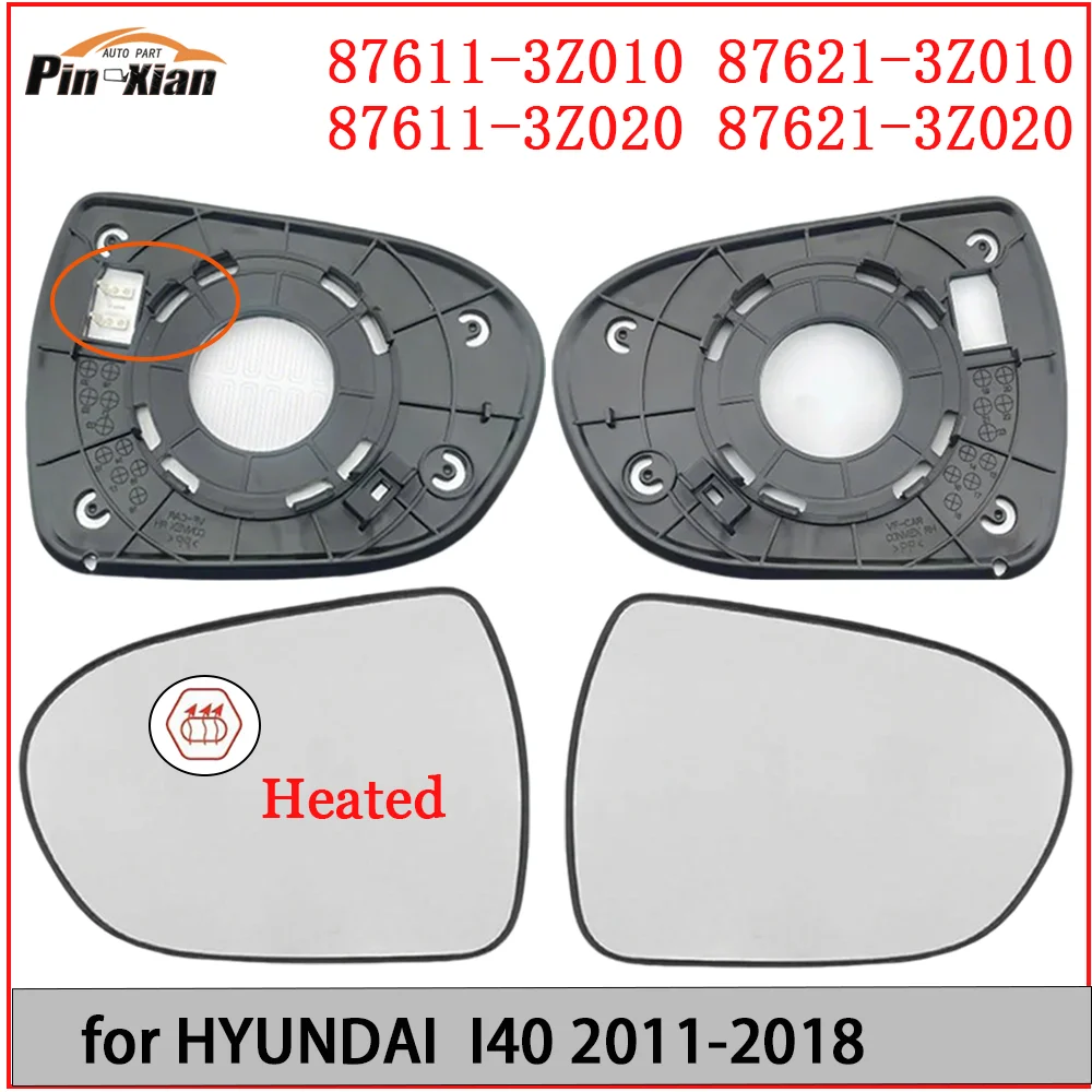 Rearview Mirror Glass Lens For HYUNDAI i40 2011-2019 87611-3Z010 87621-3Z020 Side Wing Convex Mirror Auto Outdoor Accessories