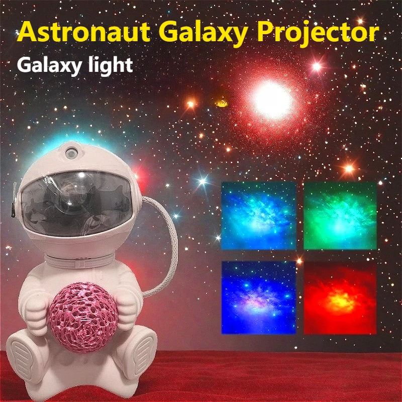 ギャラクシープロジェクターアンビエントライト宇宙飛行士型アンビエントライトギャラクシーライトプロジェクターベッドサイド装飾ランプ子供の誕生日プレゼント