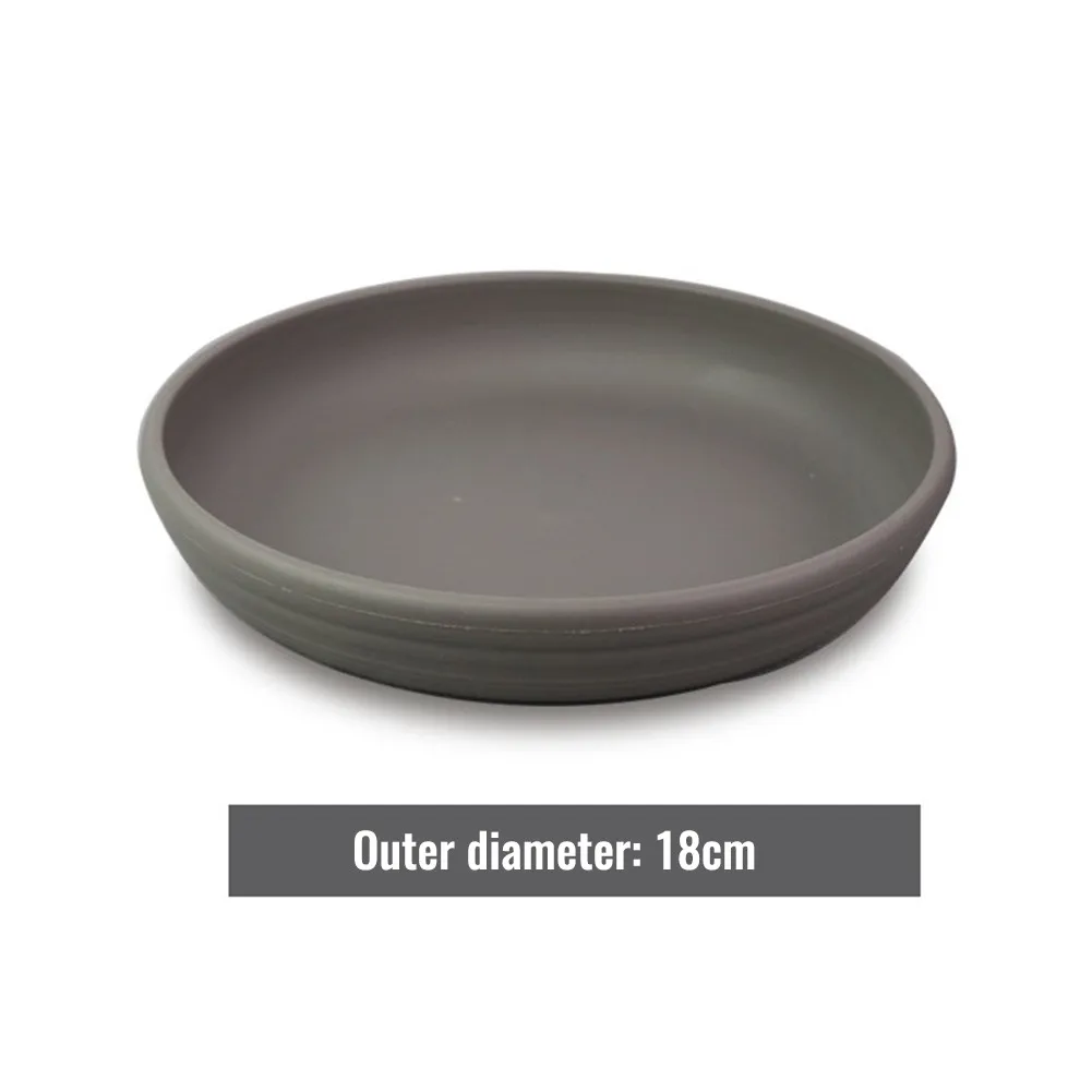 Round Plastic Saucer Tray for Small Pots and Succulents Sun Resistant Non Deforming Design for Drainage and Protection