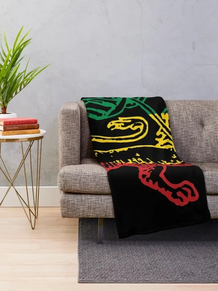 Lion of Judah Flag Ethiopia King Selassie Rasta Throw Blanket Quilt Winter beds Nap Camping Blankets