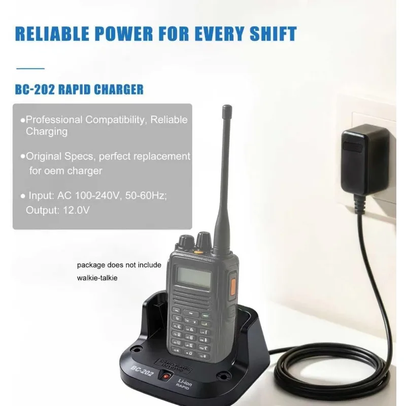 BC-202 Rapid Charger Compatible for BP-272 BP-271 Battery for ICOM IC-705 ID-31 ID-31A ID-31E ID-51 ID-51A ID-51E Two Way Radio