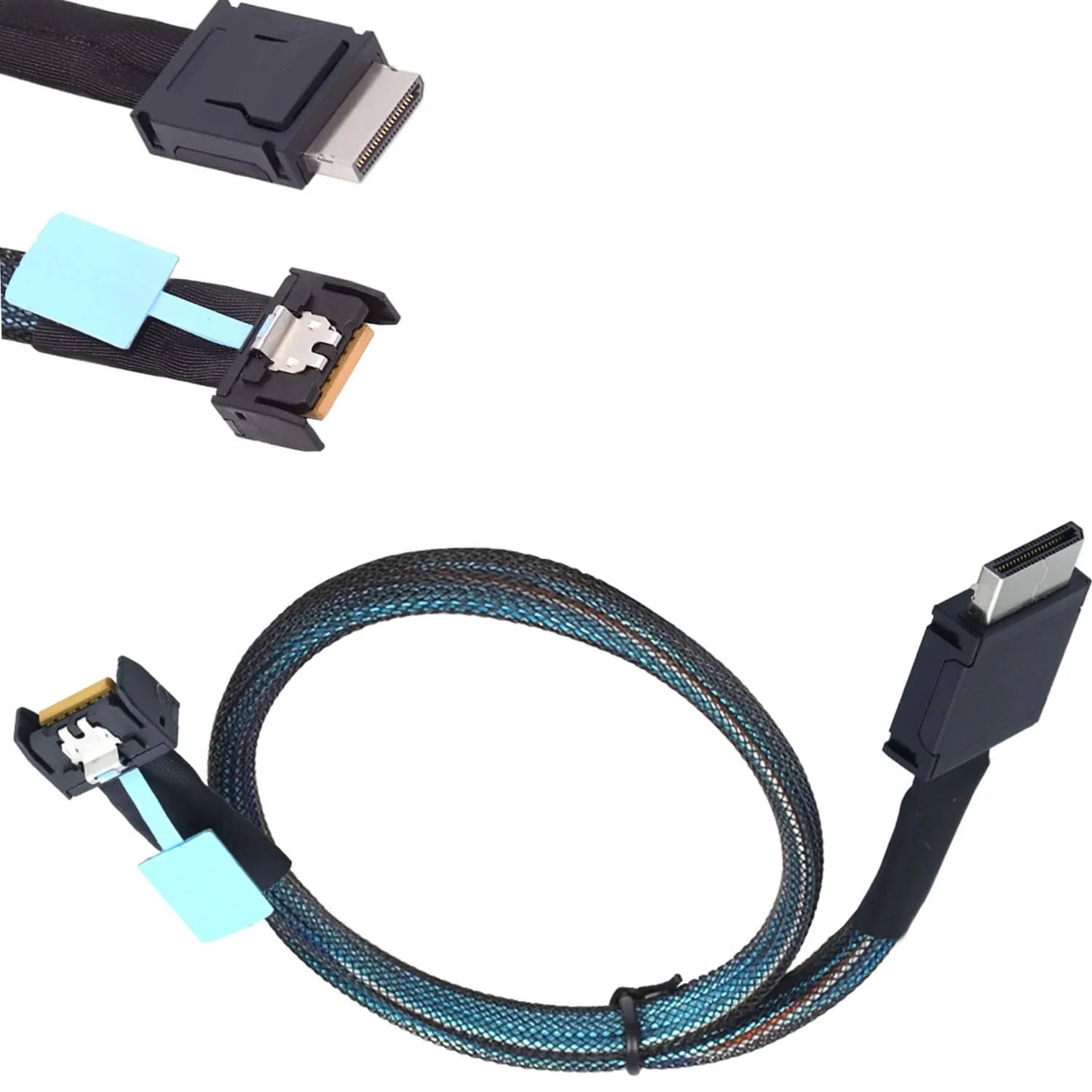 JonISerl PCI-E 5.0 Mini Cool Edge IO MCIO PCI-E 4i 38Pin Male to SFF-8654 /SFF-8611/MCIO 4i SFF-TA-1016 Extender Cable
