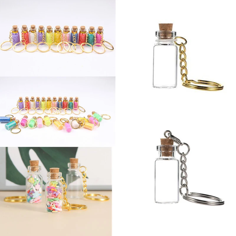 1/5PCS 2ML Transparent Mini Glass Bottle Cork DIY Decoration