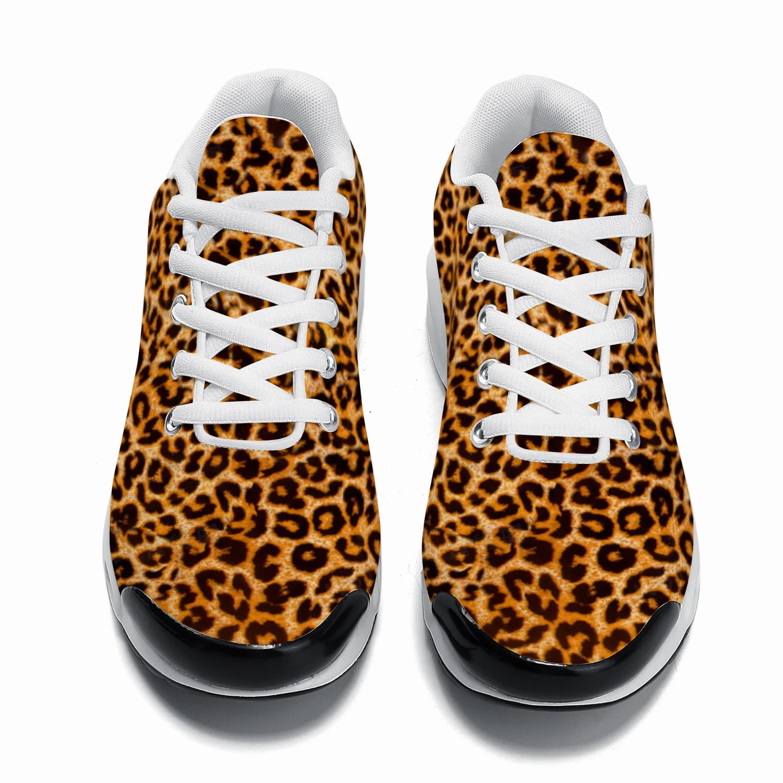 Повседневная обувь с леопардовым принтом на воздушной подушке, дышащий сетчатый верх, спортивная обувь для мужчин и женщин