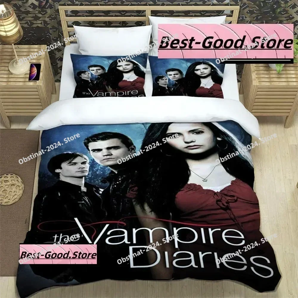 Vampire Diaries Damon salvator ensemble de literie imprimé parure de lit avec taie d'oreiller housse de couette doux simple Double reine Super King Size