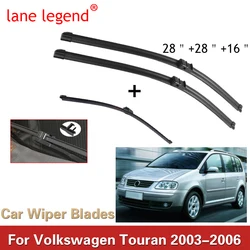 Escobillas de limpiaparabrisas delanteras y traseras para Volkswagen, VW Touran 2003, 2004, 2005, 2006, parabrisas, ventana delantera, 28 