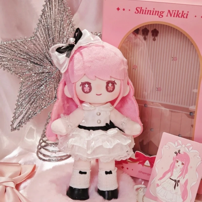 Genuine Shining Nikki Cream Satin Series Plush Toys Nikki Birthday Soft Stuffed Doll Set Figure Movable Hand Kawaii Toy Gift