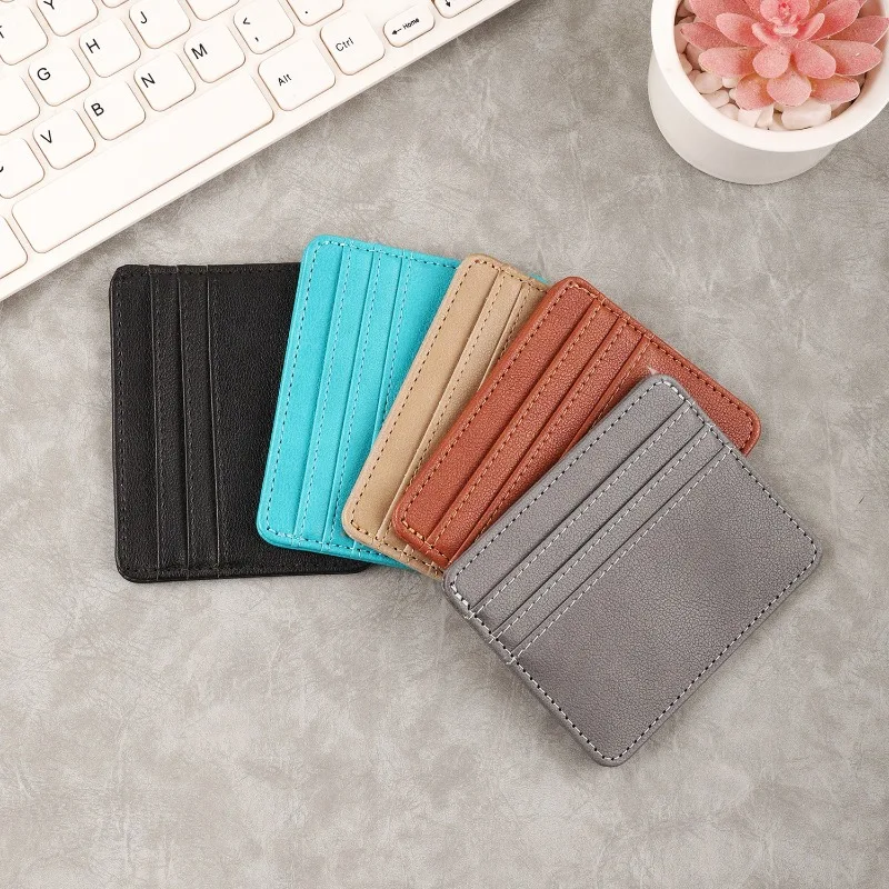 Multi-Slot Business Card Wallet Portable Credit ID Driving License Holder Coin Purse Cash Storage Card Bag for Men Women