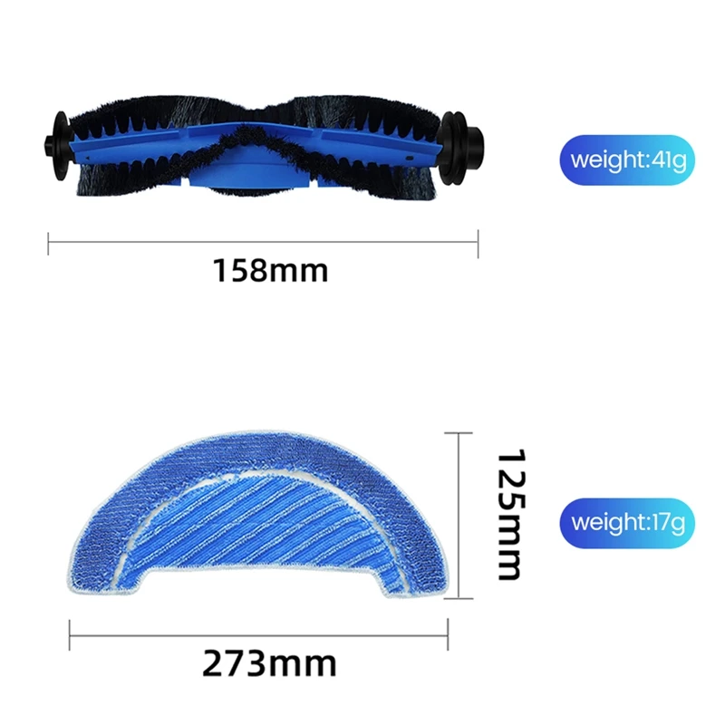 สำหรับ cecotec conga/conga 1099 1990เชื่อมต่อหุ่นยนต์ดูดฝุ่น hPa กรองด้านข้างหลักแปรงซับผ้าเศษผ้าที่เหลือ