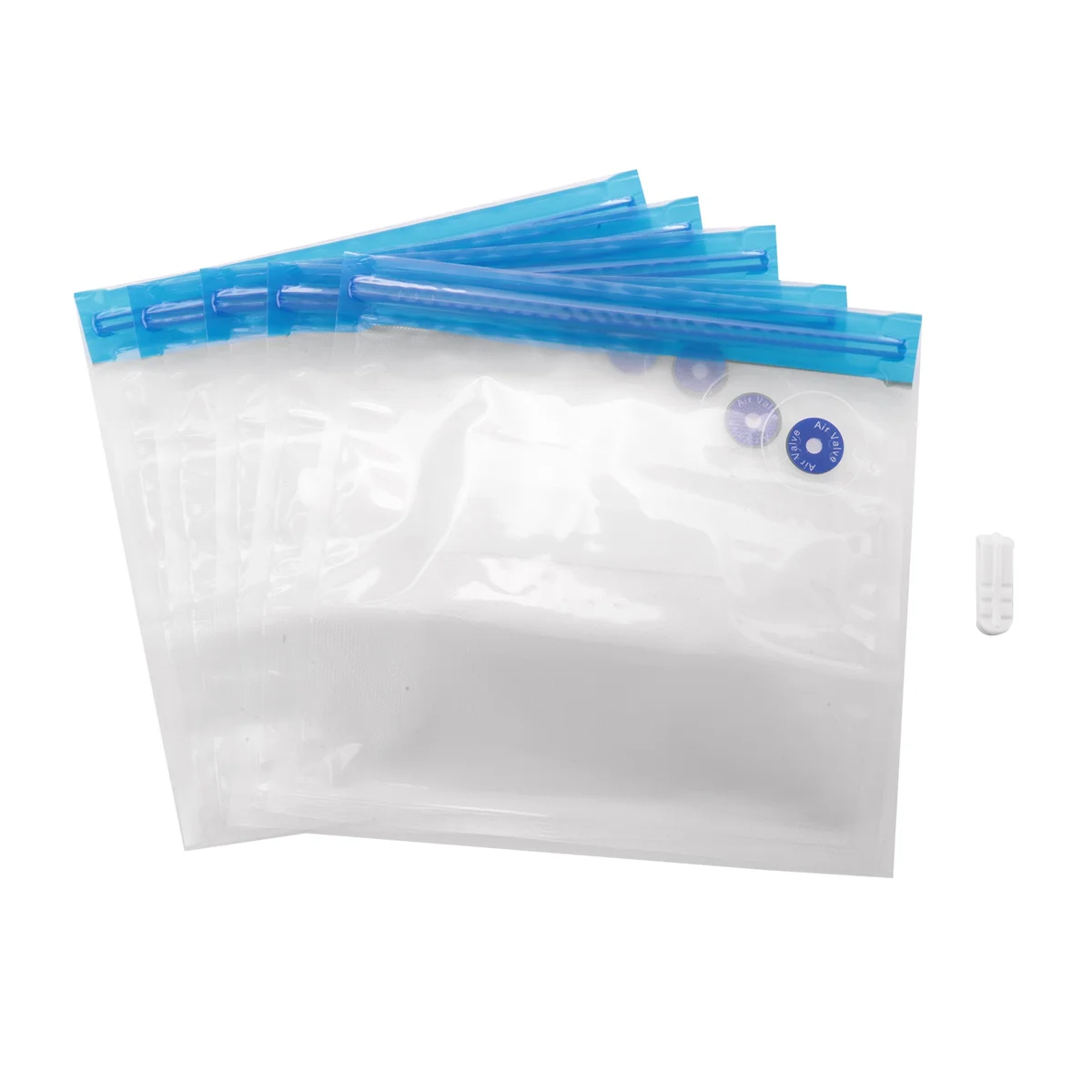 

5PCS Reusable Vacuum Food Storage Zipper Bags for Electric Handheld Vacuum Sealer Pump,22 X 21 CM