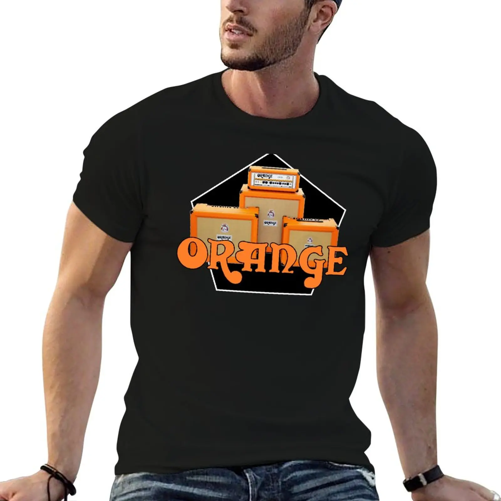 orange amplification T-Shirt Plus Size Summer Short Sleeve T-Shirt