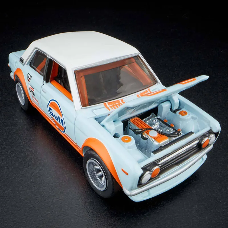 Hot Wheels RLC 2022 esclusivo 1971 Datsun Bluebird 510 Gulf 1:64 Diecast Collection Model Car Toy