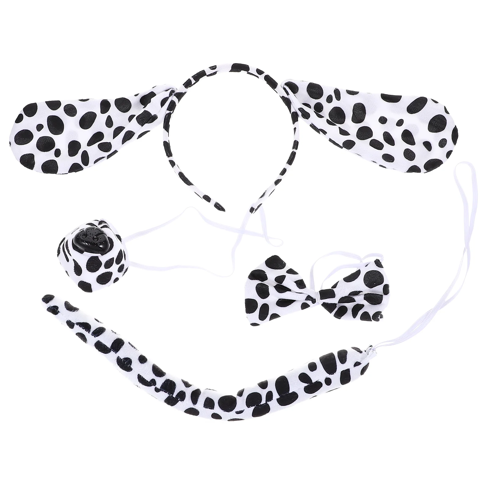 

Halloween Animal Headdress Hair Accessories Children's Dalmatian Ear Headband Cosplay Dog Costume Puppy with Tail Clothing